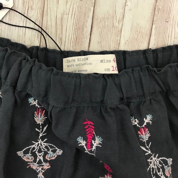 NWT Zara Girls Embroidered Skirt - Picture 5 of 6